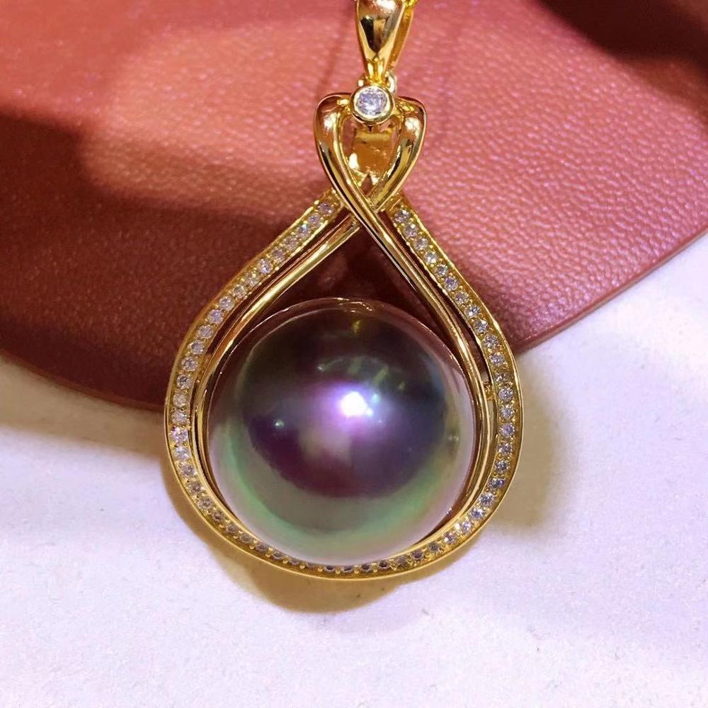 Bright Purple Edison Freshwater Pearl Pendant