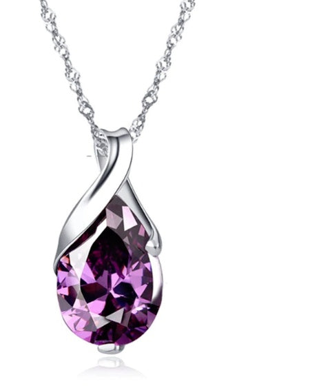 2014 New Arrival 925 Sterling Silver Pendant Shiny Silver Necklace with AAA Zircon Austrian crystals Jewelry for women RJ141