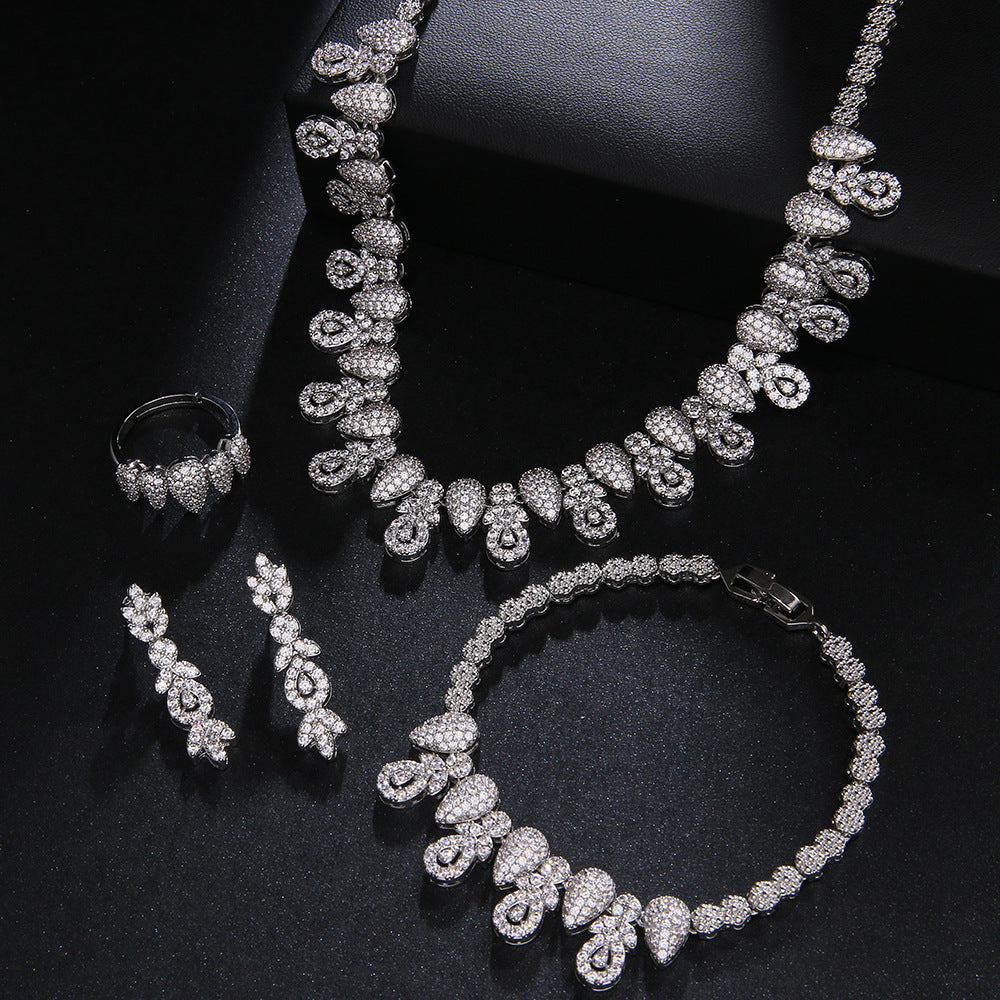 Fashion Zircon Necklace Jewelry Set