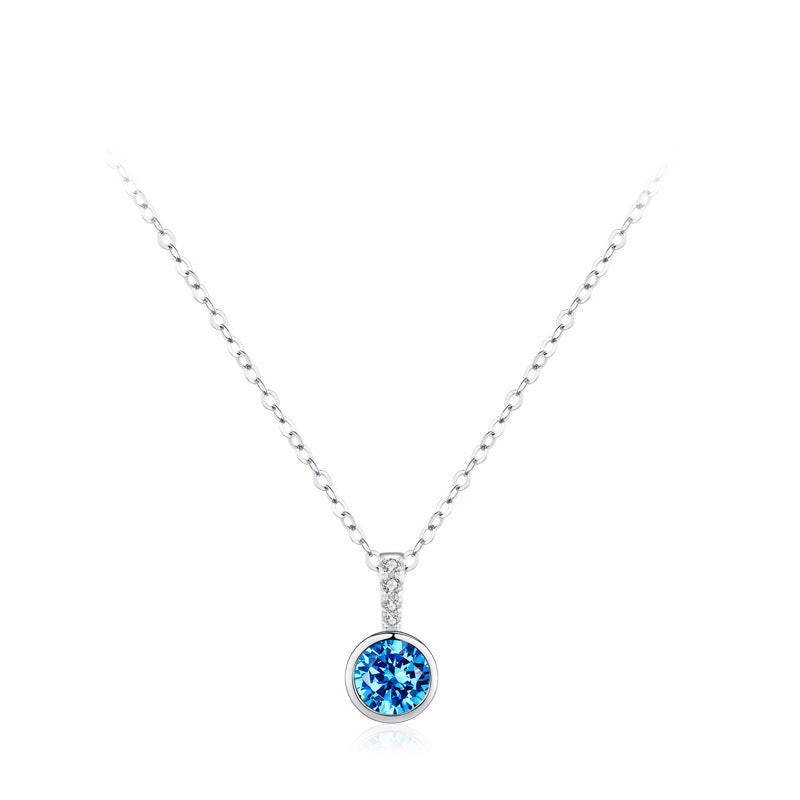 S925 Sterling Silver Zircon Necklace For Women