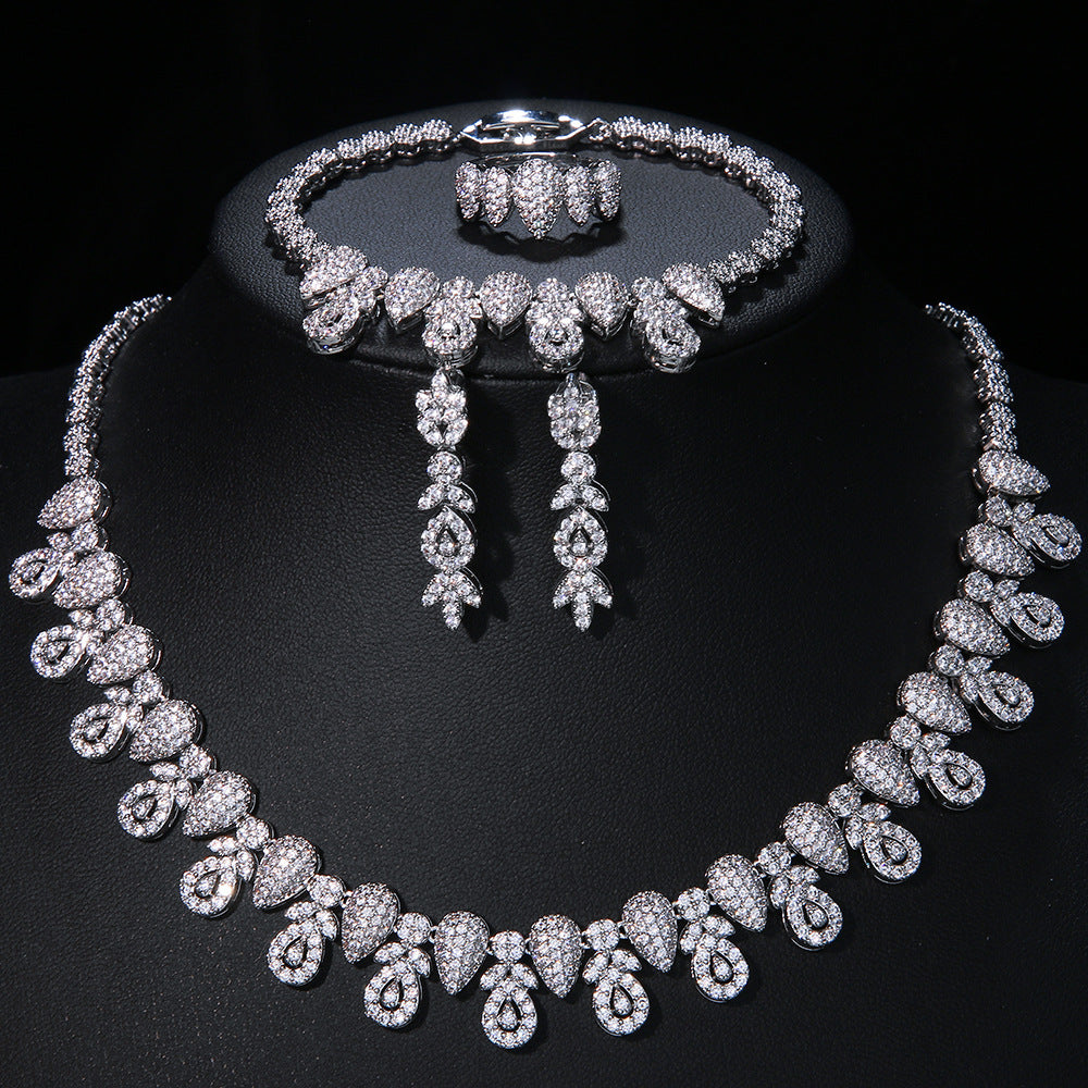 Fashion Zircon Necklace Jewelry Set