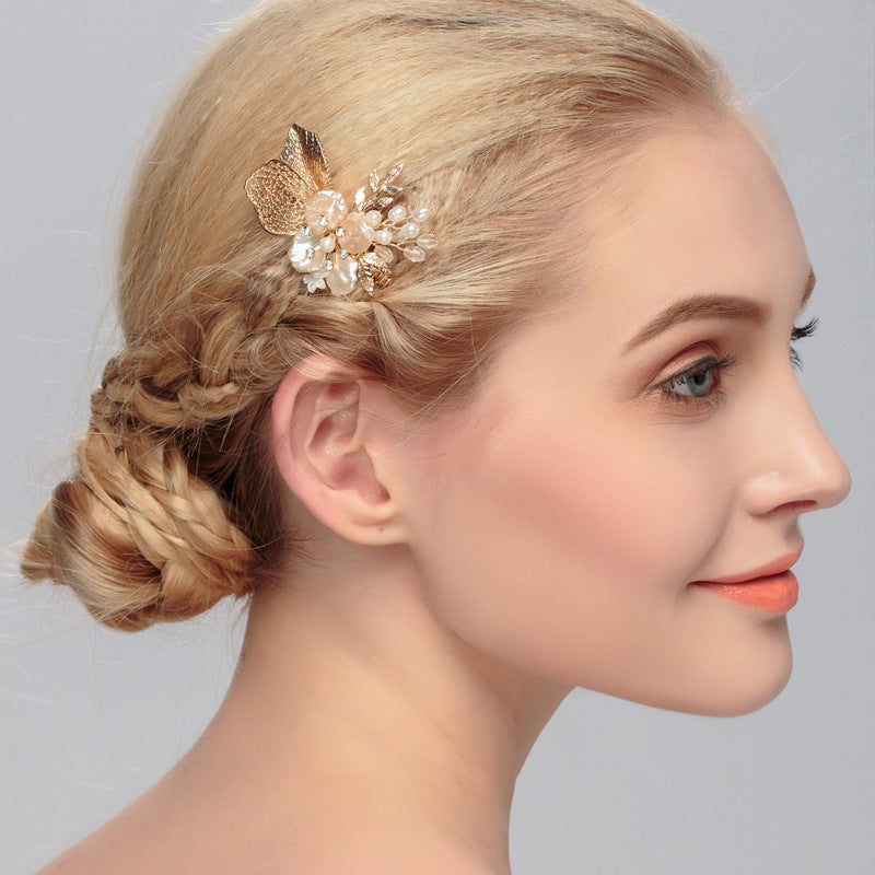 The new American Korean bride comb comb wedding headdress jewelry pearl accessories manufacturers selling a package mail