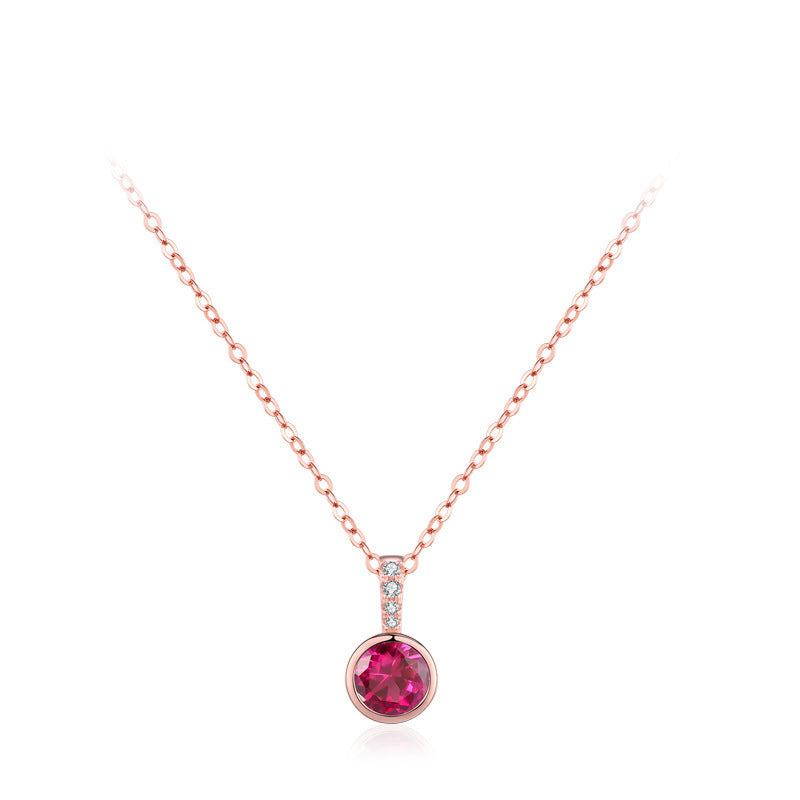 S925 Sterling Silver Zircon Necklace For Women