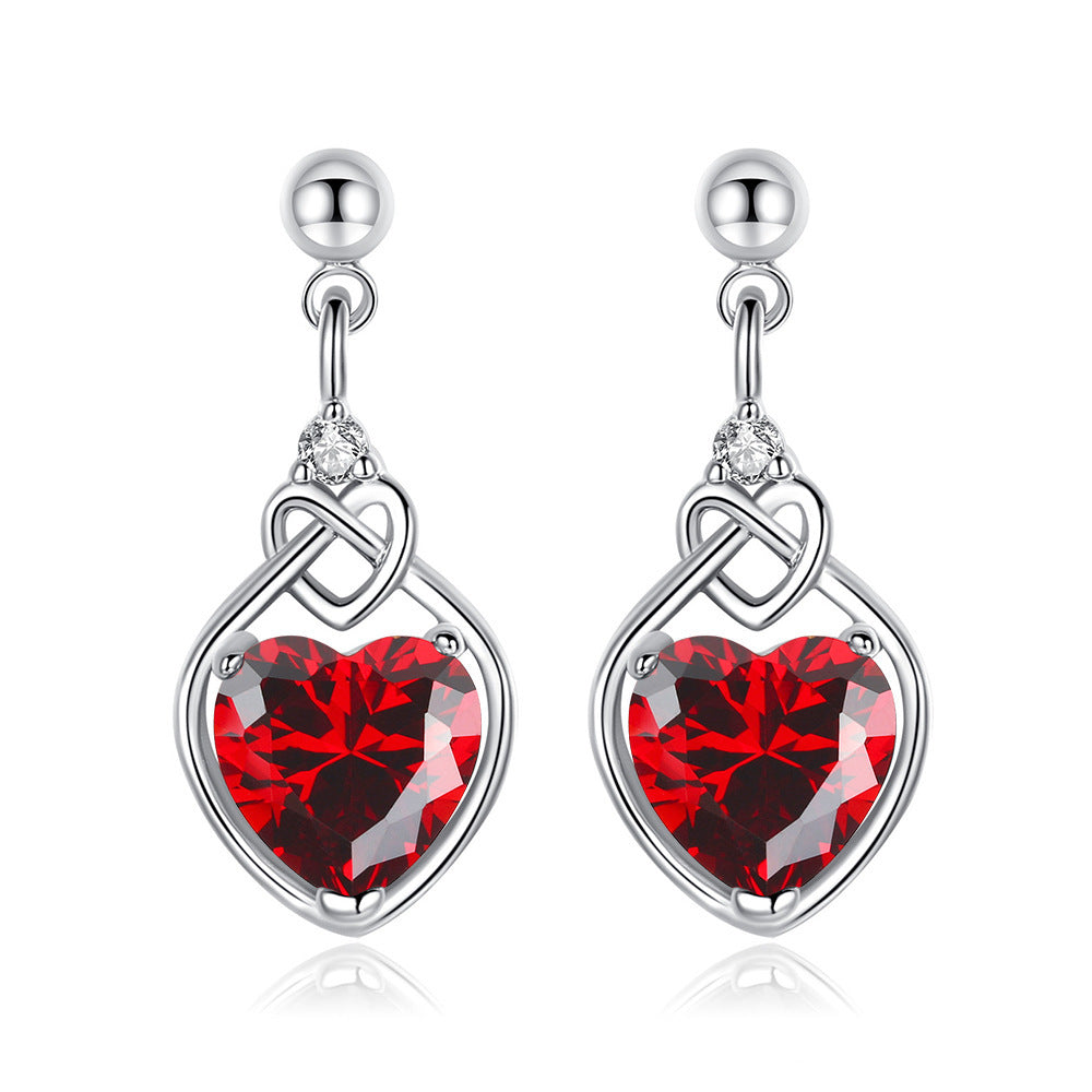 Heart-shaped Ruby Jewelry Suit