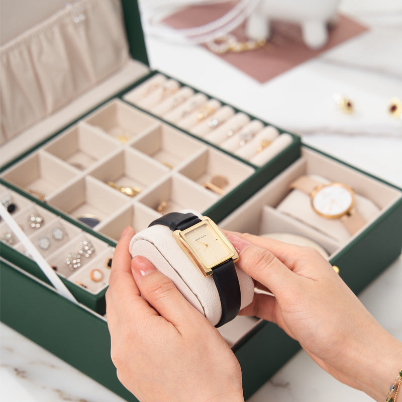 New Double Layer Lock Jewelry Storage Box