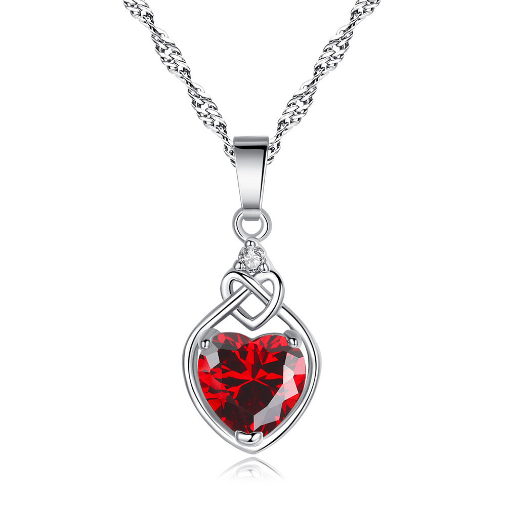 Heart-shaped Ruby Jewelry Suit